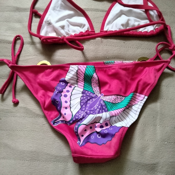 Red Bikini Swimsuit Set S / SP - Picture 3 of 4